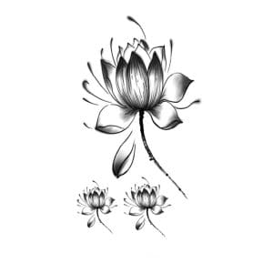 Body tattoo Lotusbloem sereen
