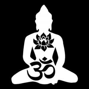 Zen Sticker Lotus Ohm Meditatie