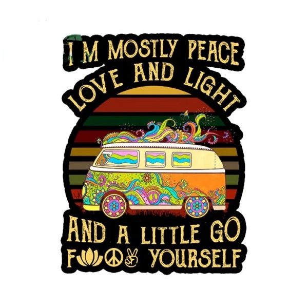 Auto Sticker Peace Love Light