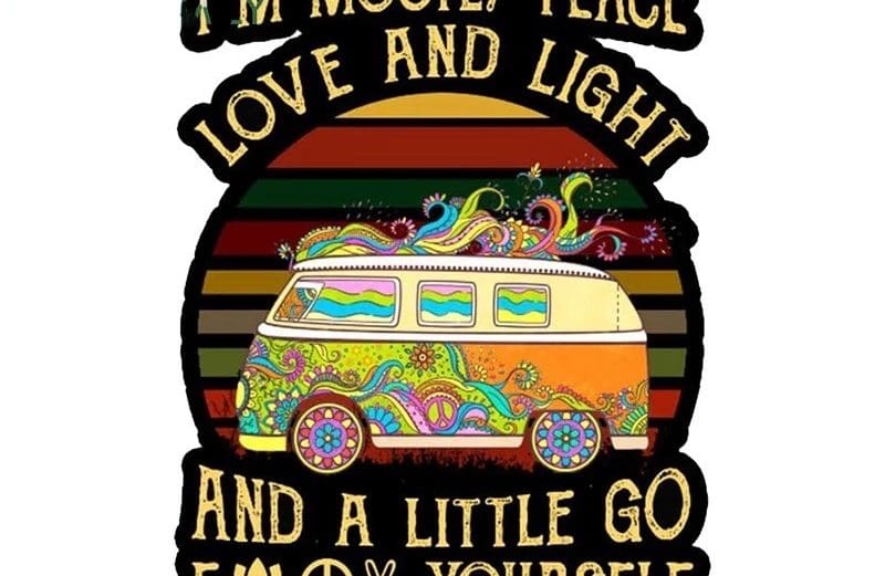 Auto Sticker Peace Love Light