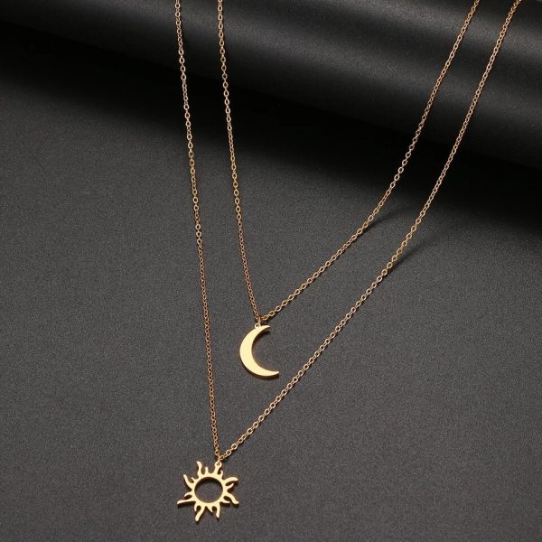 Ketting Power Moon and Sun Gold