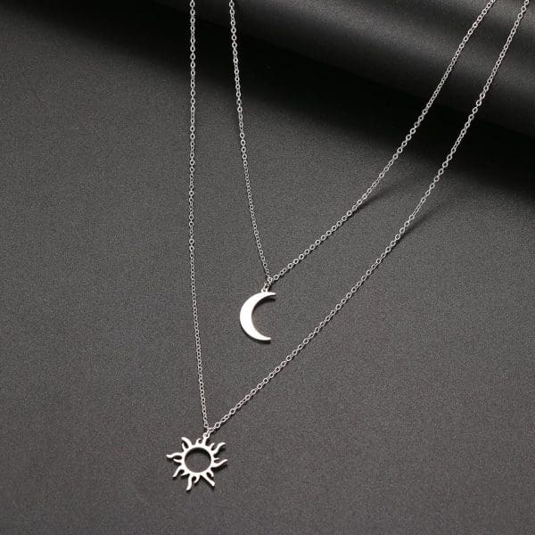 Ketting Power Moon And Sun Silver