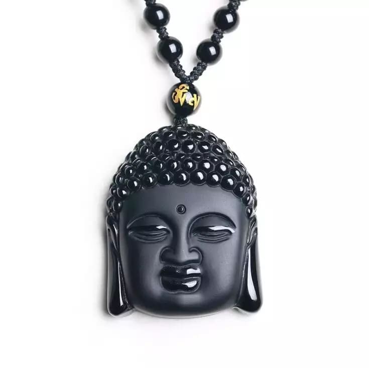 Ketting Buddha Obsidiaan