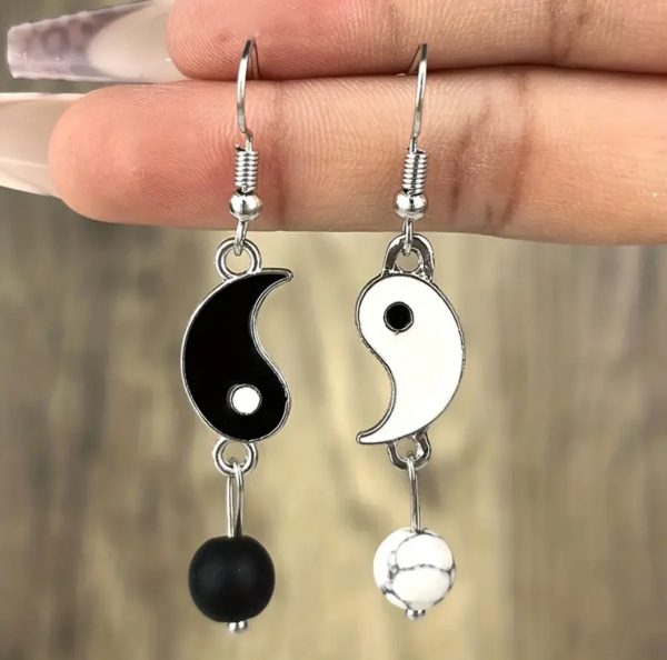 Oorbellen Yin Yang Silver