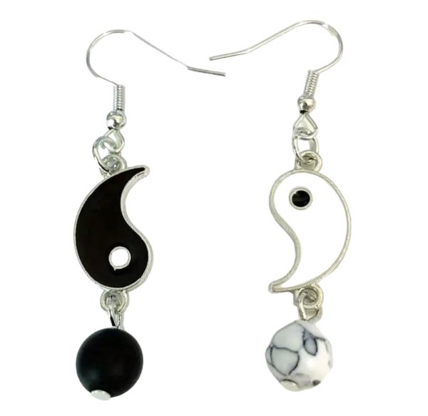 Oorbellen Yin Yang Silver