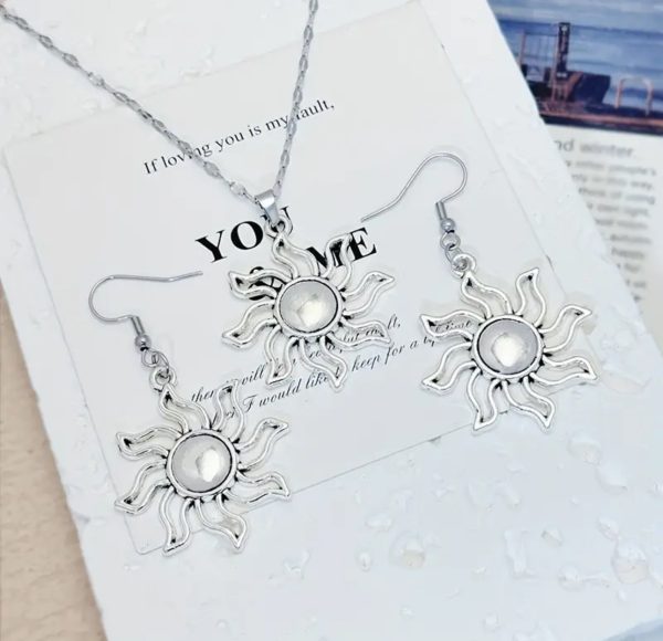 Ketting Oorbelset Sun