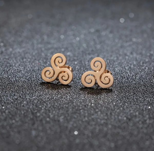 Oorbellen Triskelion Rose Gold