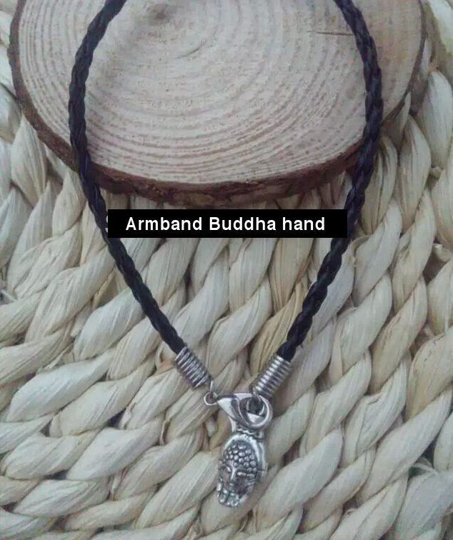 verschijnen Siësta Krimpen Gevlochten veter armband Buddha Hand Zwart • Webshop voor betaalbare zen,  buddha, chakra sieraden