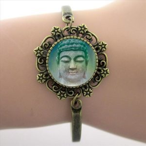Armband Wheel of Dharma groen