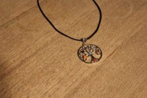 Satijnen koordketting Chakra Tree of life