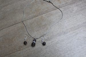 Ketting & Oorbel set Bruine Jaspis