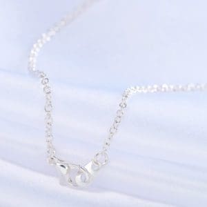 Verzilverde ketting Lotusbloem